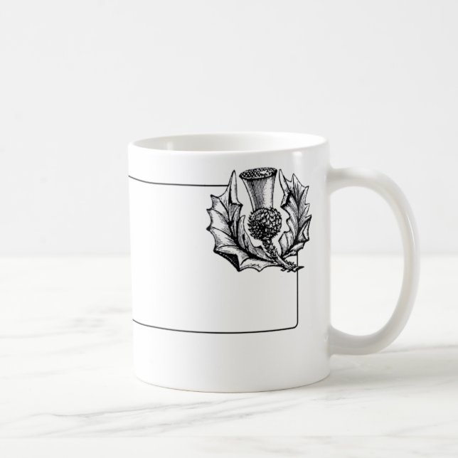Scottish Thistle Graphic Kaffeetasse (Rechts)