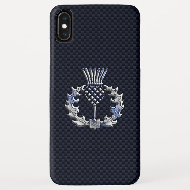 Scottish Thistle in Chrome Style Case-Mate iPhone Hülle (Rückseite)