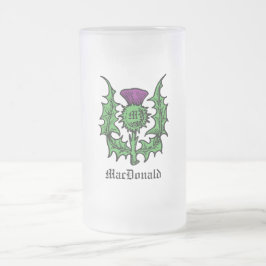 Scottish Thistle Individuelle Name Mattglas Bierglas