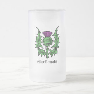 Scottish Thistle Individuelle Name Mattglas Bierglas