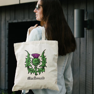 Scottish Thistle Individuelle Name Tragetasche