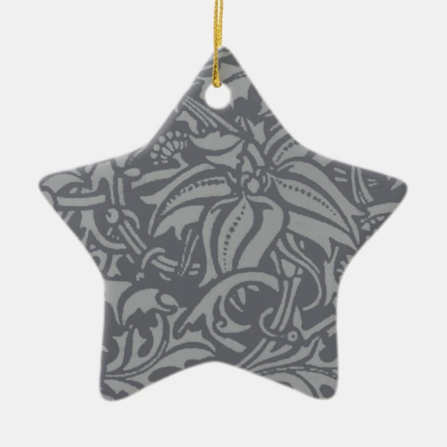 Scottish Thistle Knot William Morris Style Keramikornament (Vorne)