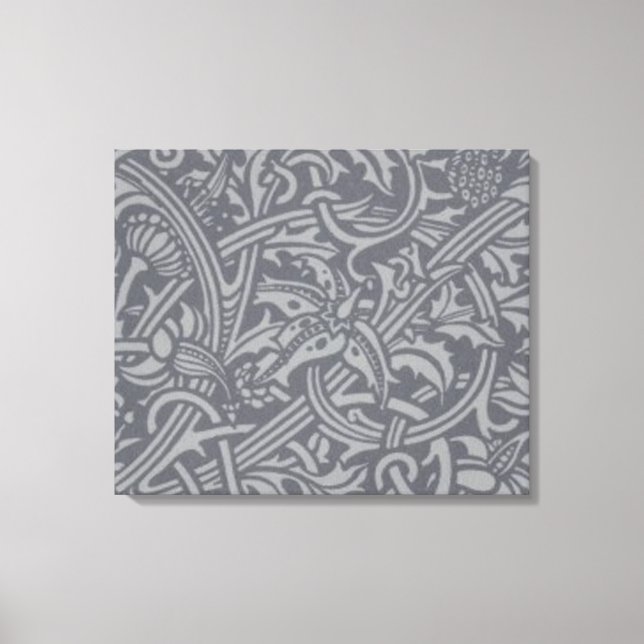 Scottish Thistle Knot William Morris Style Leinwanddruck (Vorderseite)