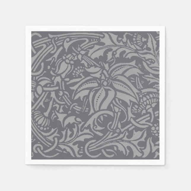 Scottish Thistle Knot William Morris Style Serviette (Vorderseite)