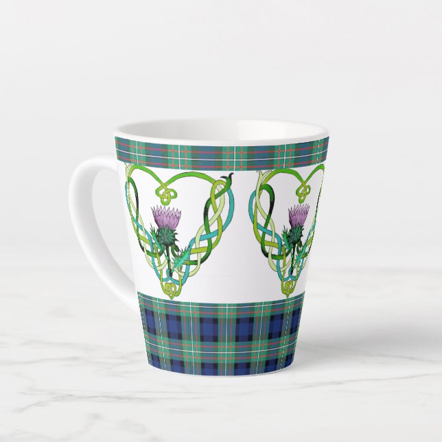 Scottish Thistle Latte Tasse (Linke Ecke)