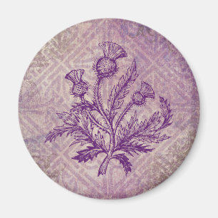Scottish Thistle Lila Celtic Knot Magnet