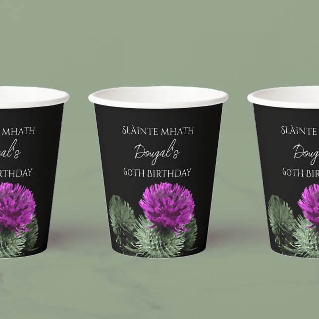 Scottish Thistle Personalisiert Birthday Pappbecher (Von Creator hochgeladen)