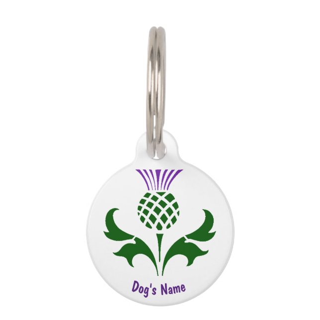 Scottish Thistle Personalize Tiermarke (Vorderseite)