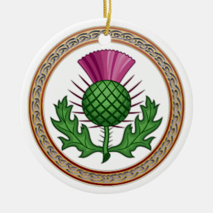 Scottish Thistle Symbol Abzeichen Keramik Ornament