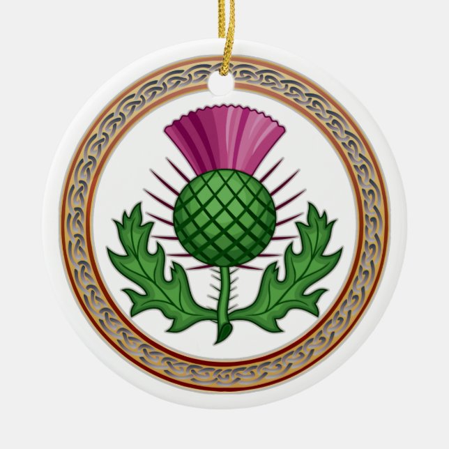 Scottish Thistle Symbol Abzeichen Keramik Ornament (Vorne)