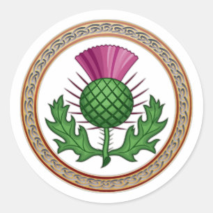 Scottish Thistle Symbol Abzeichen Runder Aufkleber