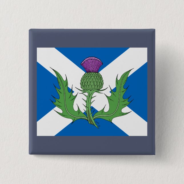 Scottish Thistle und Salreifen Button (Vorderseite)