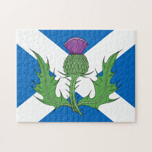Scottish Thistle und Salreifen Puzzle