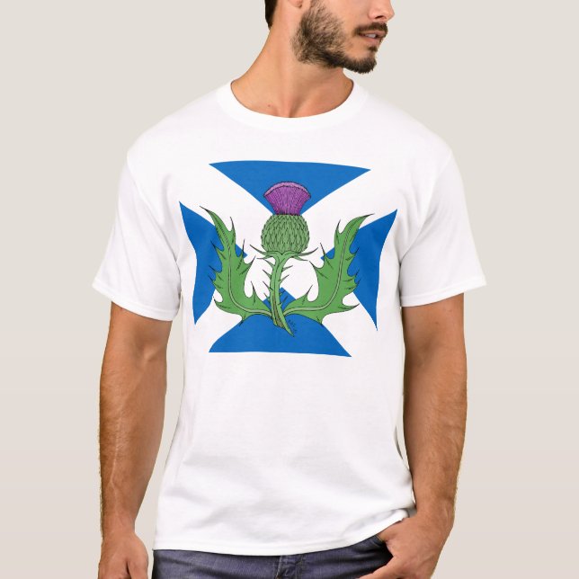 Scottish Thistle und Salreifen T-Shirt (Vorderseite)