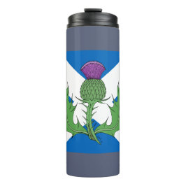 Scottish Thistle und Salreifen Thermosbecher