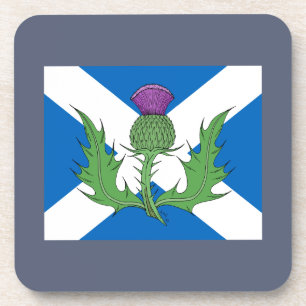 Scottish Thistle und Salreifen Untersetzer