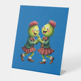 Scottish Thistles Wear Kariert Dancing Ceilidh Sockelschild