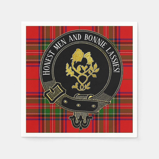 Scottish Toast oder Ihr Text Napkins Serviette (Vorderseite)