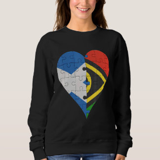 Scottish Vanuatuan Flag Herz Sweatshirt