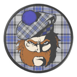 Scottish Warrior Clan Hannay Tartan Eishockey Puck