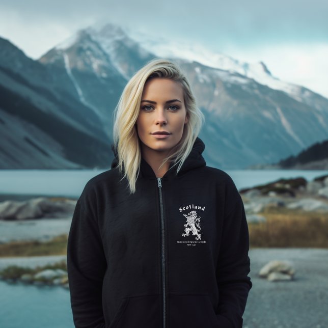 Scottish Zip Hoodie, Rampant Lion, Scottish Gifts Hoodie (Von Creator hochgeladen)