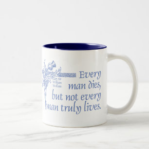 Scottish-Zitat, Sir William Wallace, Distel-Tasse Zweifarbige Tasse