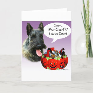 ScottishTerrier Halloween Candy Karte