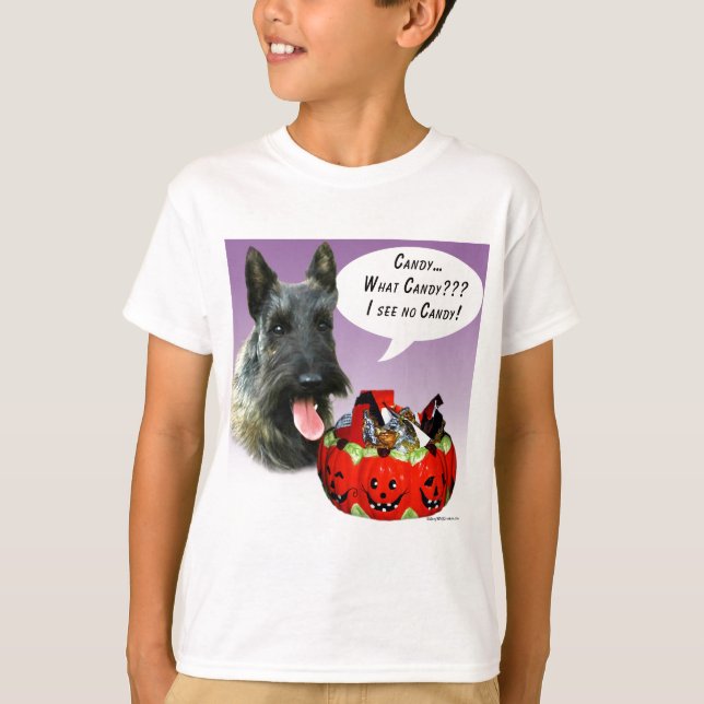 ScottishTerrier Halloween Candy T-Shirt (Vorderseite)