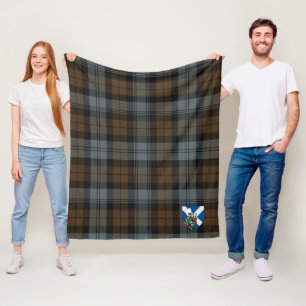 Scotts BlackWatch verwitterter Tartan Karo Fleecedecke
