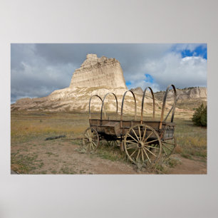 Scott's Bluff im heutigen Nebraska Poster