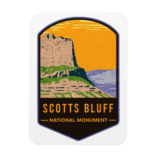 Scotts Bluff National Monument Magnet (Vertikal)