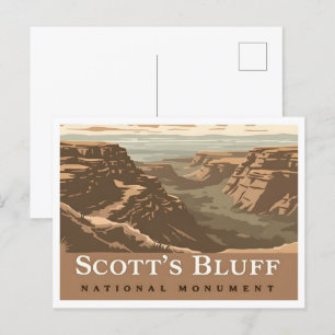 Scotts Bluff National Monument Nebraska USA Reise Postkarte