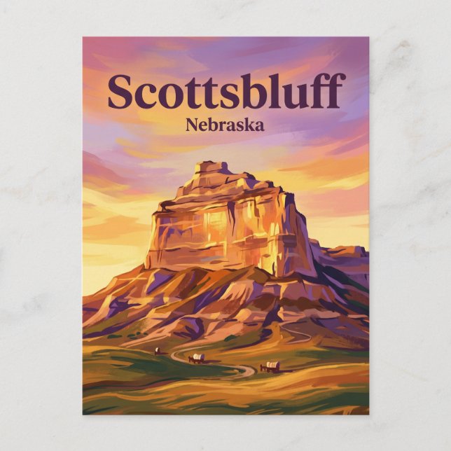 Scotts Bluff National Monument USA Postkarte (Vorderseite)