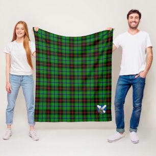 Scotts Douglas Black Tartan Kariert Fleecedecke