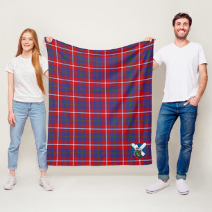 Scotts Galloway Red Tartan Kariert Fleecedecke