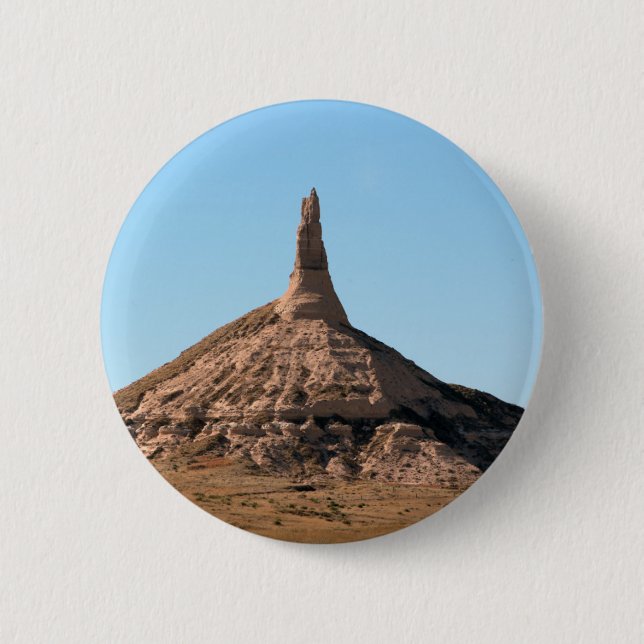 Scottsbluff Nebraska Kamin-Felsen-Helm Button (Vorderseite)