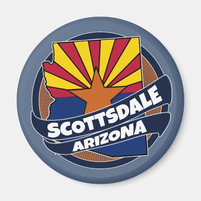 Scottsdale Arizona-Fahnen-Magnet Magnet (Vorne)