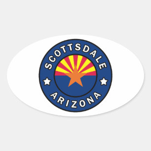 Scottsdale Arizona Ovaler Aufkleber