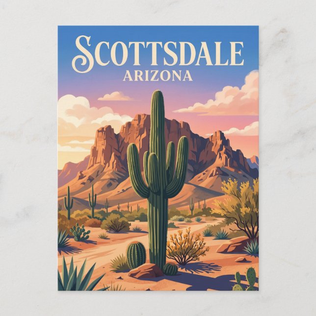 Scottsdale Arizona Postkarte (Vorderseite)
