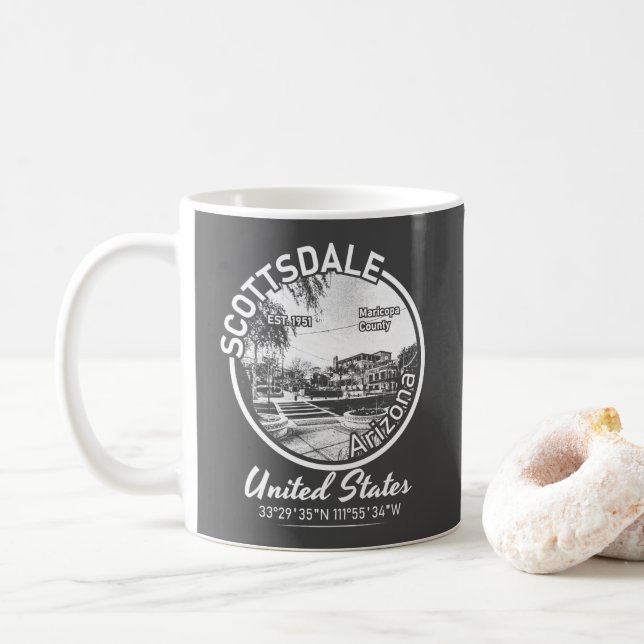 SCOTTSDALE - ARIZONA VINTAG KAFFEETASSE (Mit Donut)