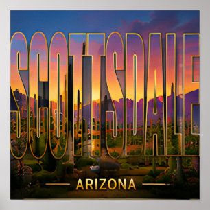 Scottsdale Arizona Wüstenreise Urlaubserinnerungen Poster