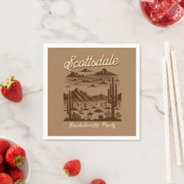 scottsdale bachelorette party retro desert serviette