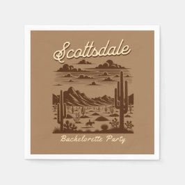 scottsdale bachelorette party retro desert serviette