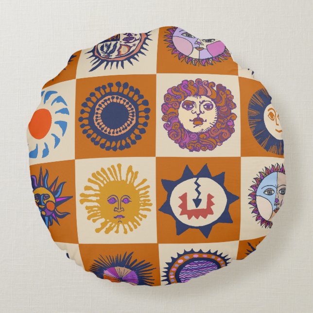 Scottsdale Del Sol Rundes Kissen (Rückseite)