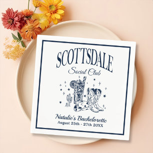 Scottsdale Junggeselinnen-Abschied Vintag Grau Pap Serviette