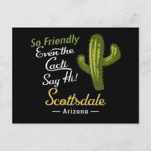 Scottsdale Postcard Cactus Funny Retro Postkarte