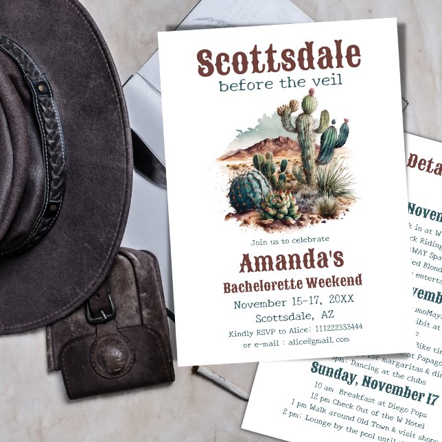 Scottsdale Vor dem Veil Bachelorette Weekend Einladung (Von Creator hochgeladen)