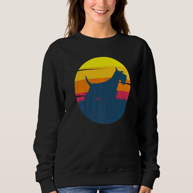 Scotty Dog Aberdeen Terrier Retro 24 Sweatshirt (Vorderseite)