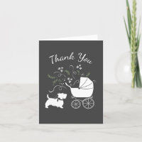 Scotty Dog Baby Shower Puppy Scottish Terrier Gray
