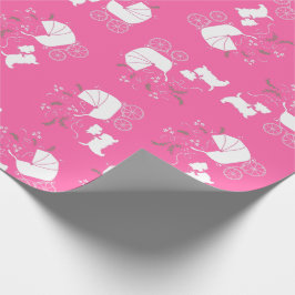 Scotty Dog Baby Shower Scottish Terrier Pink Geschenkpapier
